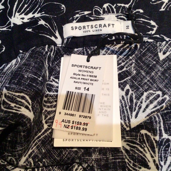 Sportscraft, Linen Skirt, Size 14 - Picture 2 of 4